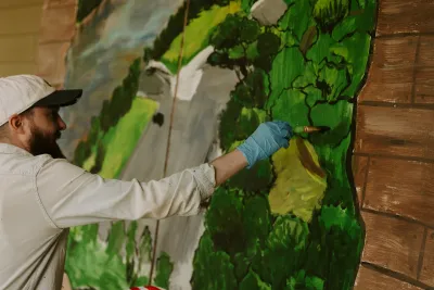 Muralist at Three Rivers